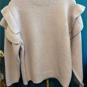Lost + Wander Lilac Ruffle Sleeve Sweater‎ Size S/